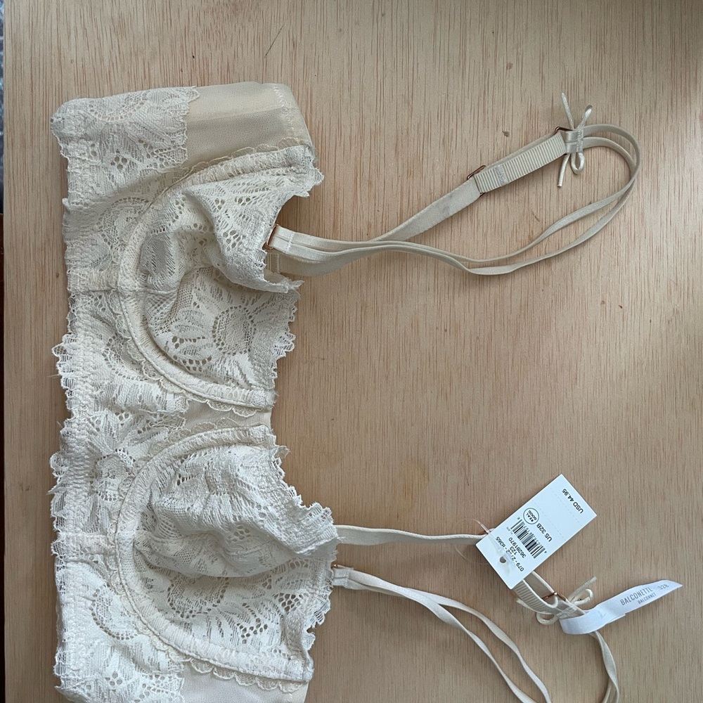 75. Aerie Cream Lace Balconette Bra